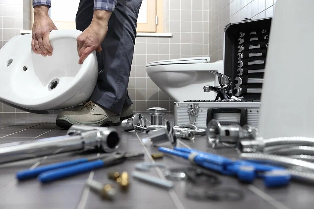 Plumbing tools prepared for a bathroom repair in Auburndale